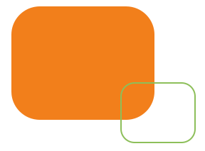 Formes vectorielles - Rectangles orange et vert